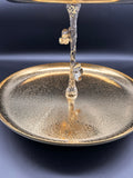 2 level golden pastry plates