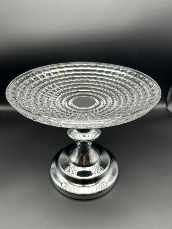 Stainless Steel/ Glass pastry plate