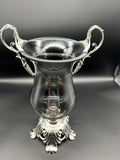 Glass/stainless steel flower pot