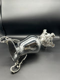 Glass/stainless steel flower pot