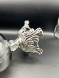 Glass/stainless steel flower pot