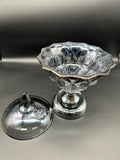 Blue glass chocolate plate