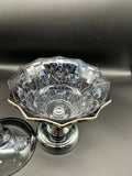 Blue glass chocolate plate