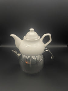 Stainless Steel/Porcelain Tea Set